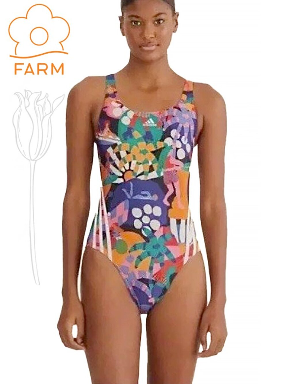 Adidas x Farm Rio One-Piece Swimsuit